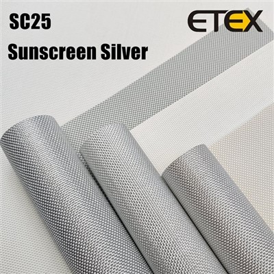 SC25 سلور میٹالک سن اسکرین بلائنڈ فیبرکس
