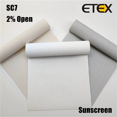 SC7 2% تھوک قیمت سن اسکرین بلائنڈ فیبرکس مینوفیکچرر سپلائی